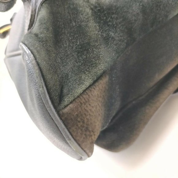 Gucci Black Suede Bamboo Backpack  862003 - Picture 8 of 12